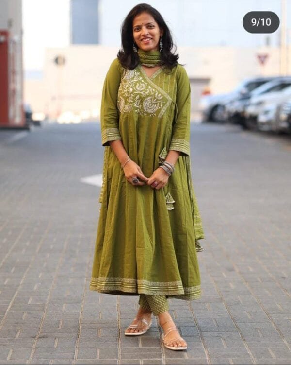 Pretty summer wear anarkali with dupatta