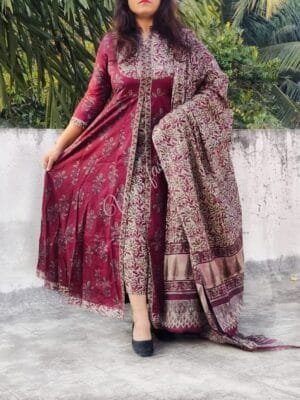 Straight cut anarkali with dupatta 😍❤️