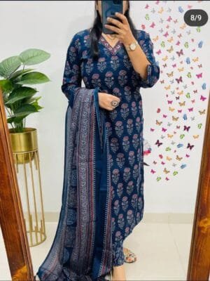 Handblock print summer special suit