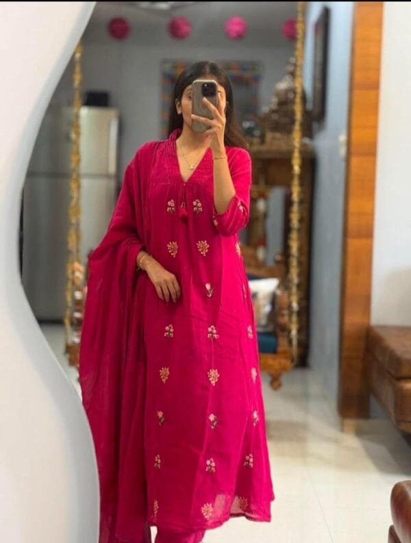 Designer thread work anarkali